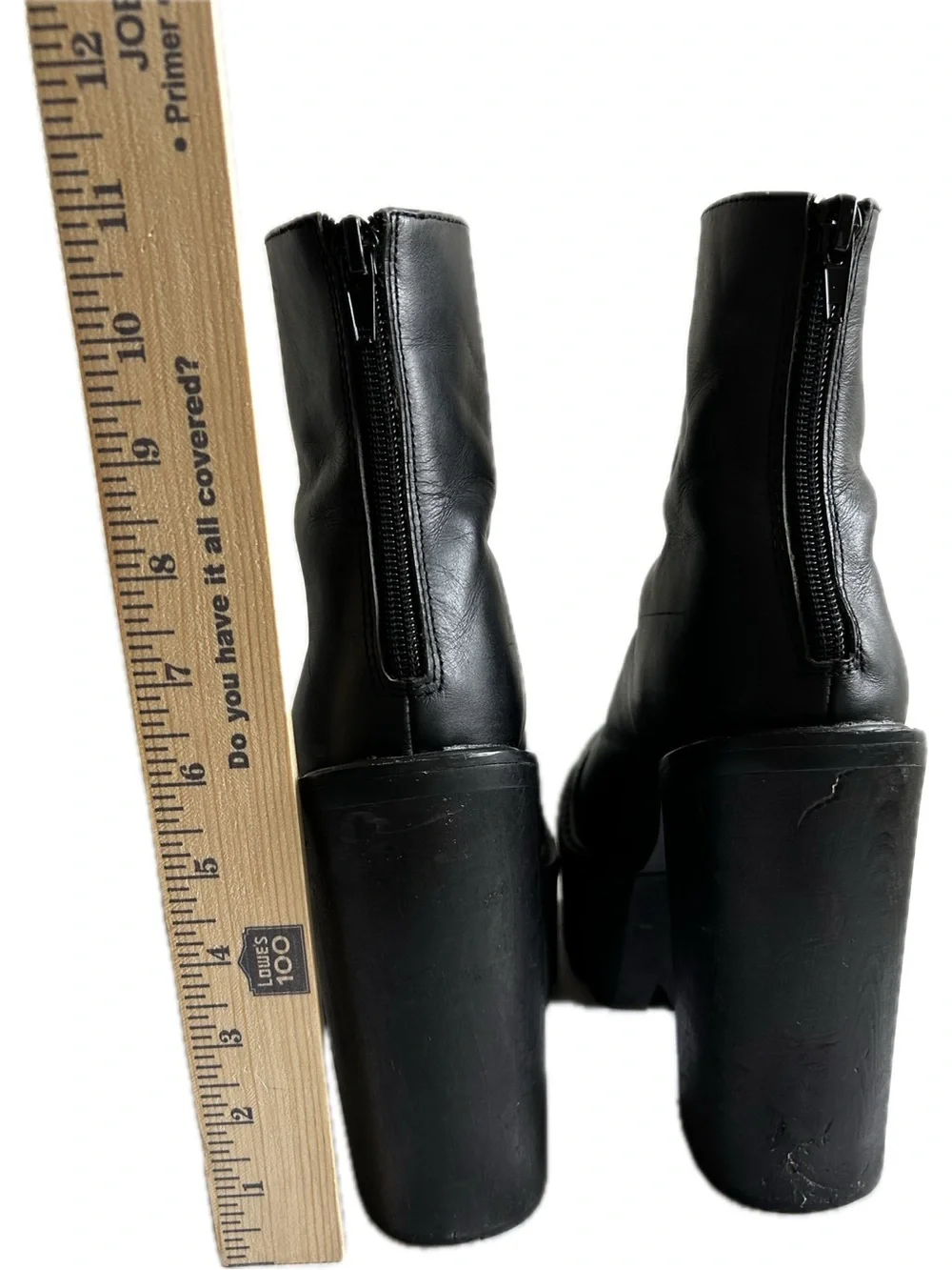 Jeffery Campbell Mulder Black Platform High-Profile Ankle Boots - Size 7